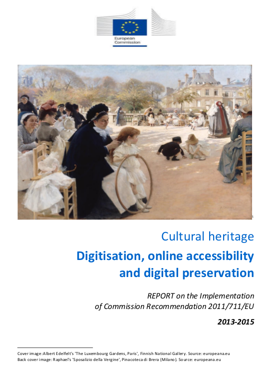 Cultural heritage digitisation online accessibility and digital preservation (coperta documentului analizat)